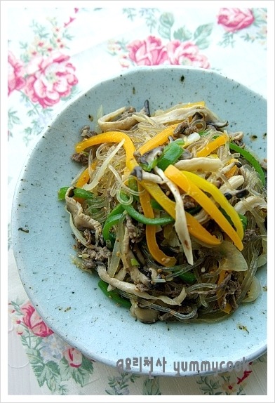 잡채, 실리콘찜기로 하는 초간단잡채~~♬