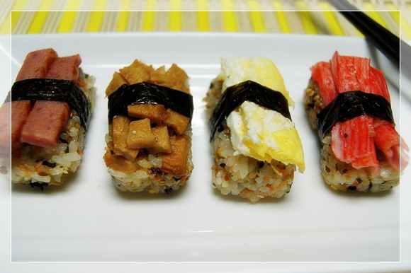 남은 김밥재료 짜투리로 고급초밥을