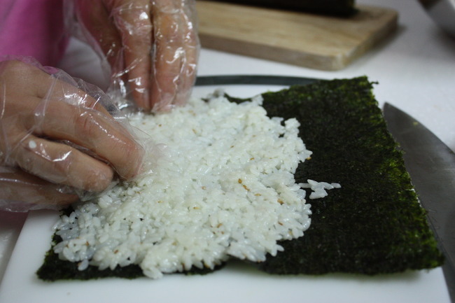 단무지 없는 ~~석박지 김밥과 시금치 된장국
