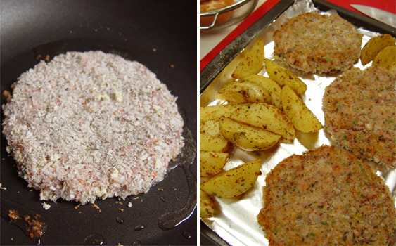 씹히는 수제해물패티가 예술~~씨푸드버거만들기